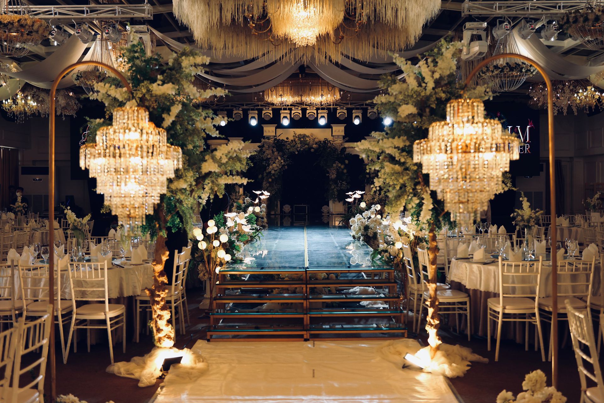 Luxury wedding reception